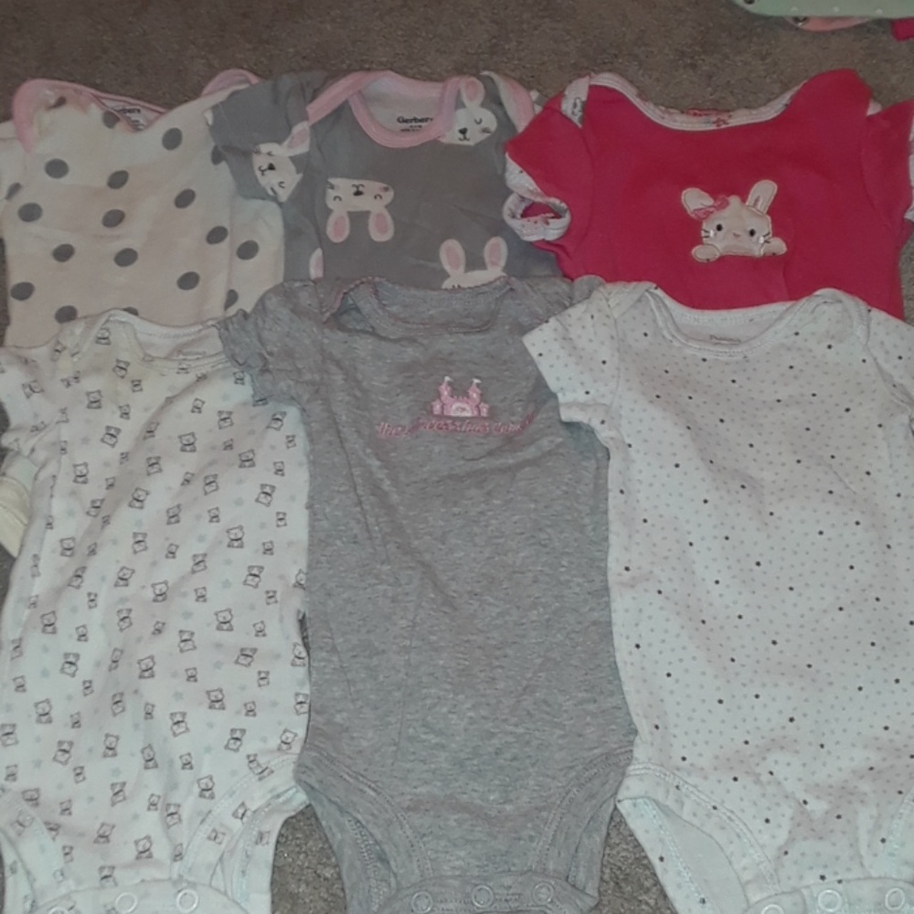 Baby Girl Onesie Bundle of 6